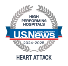 U.S. News Heart Attack badge - 2024-2025