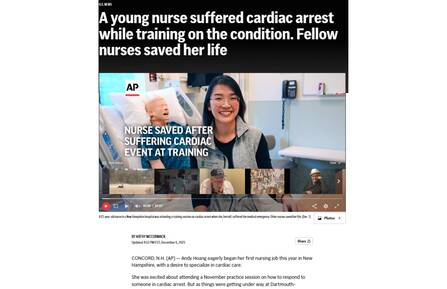 Screenshot of AP news article showing photo of Andy Hoang