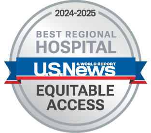 Best Regional Hospital for Equitable Access medallion 2024-25