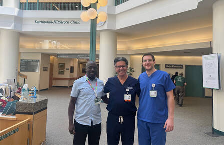 Gaspard Habimana, MD; DHMC section chief of Pediatric Gastroenterology Amer Al-Nimr, MD; Jordanian exchange learner Zaid Al-Rabadi, MD