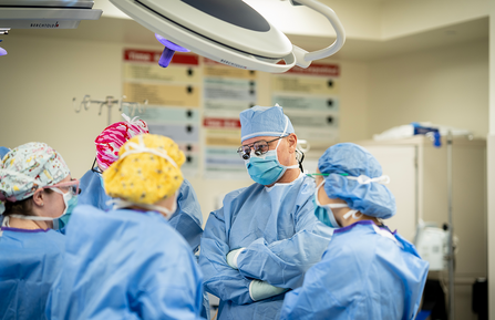 Gary L. Freed, Jr., MD, with an OR team