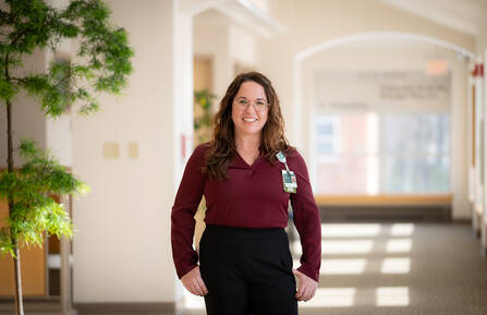 Caitlin Booze, MSP, APRN, FNP-BC, who works in the Electrophysiology Device Clinic in Manchester, NH