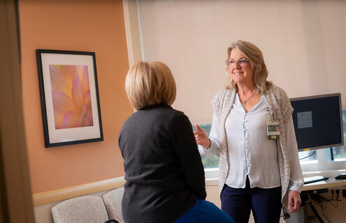 Julia M. Stauble, MS, APRN, MSCP with patient