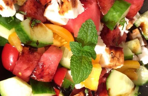 Watermelon feta salad