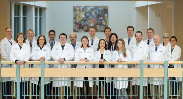 Otolaryngology Faculty photo at rotunda at DHMC